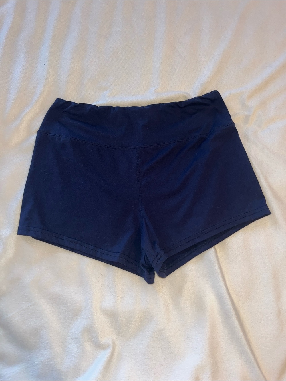 Women’s navy blue workout shorts